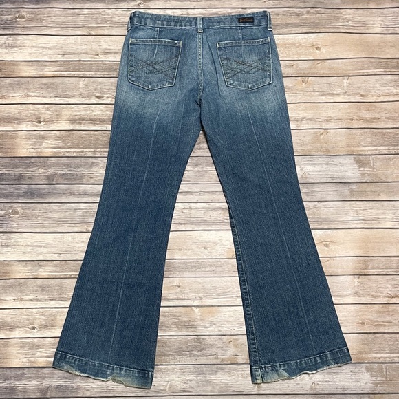 Citizens of Humanity Medium Wash Kate Low Waist Full Leg Jeans 28 Whiskers Flare - Picture 3 of 9